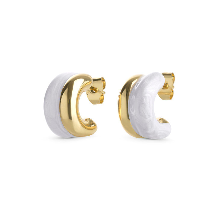 Engla - Boucles d'oreilles duo à clous en acier inoxydable