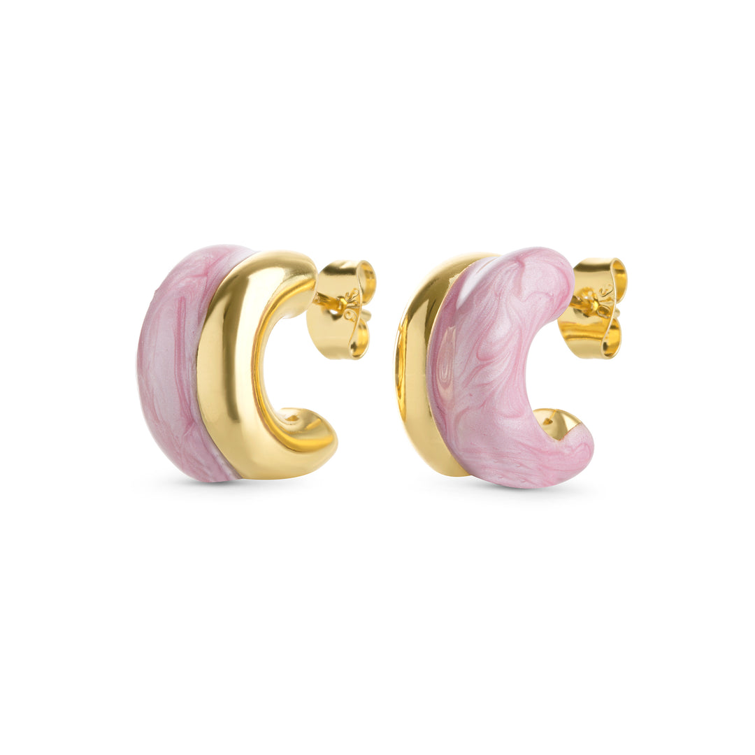 Engla - Boucles d'oreilles duo à clous en acier inoxydable