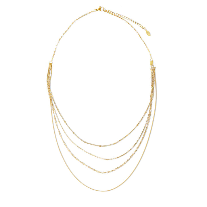 Abida - Collier multi-chaînes en acier inoxydable