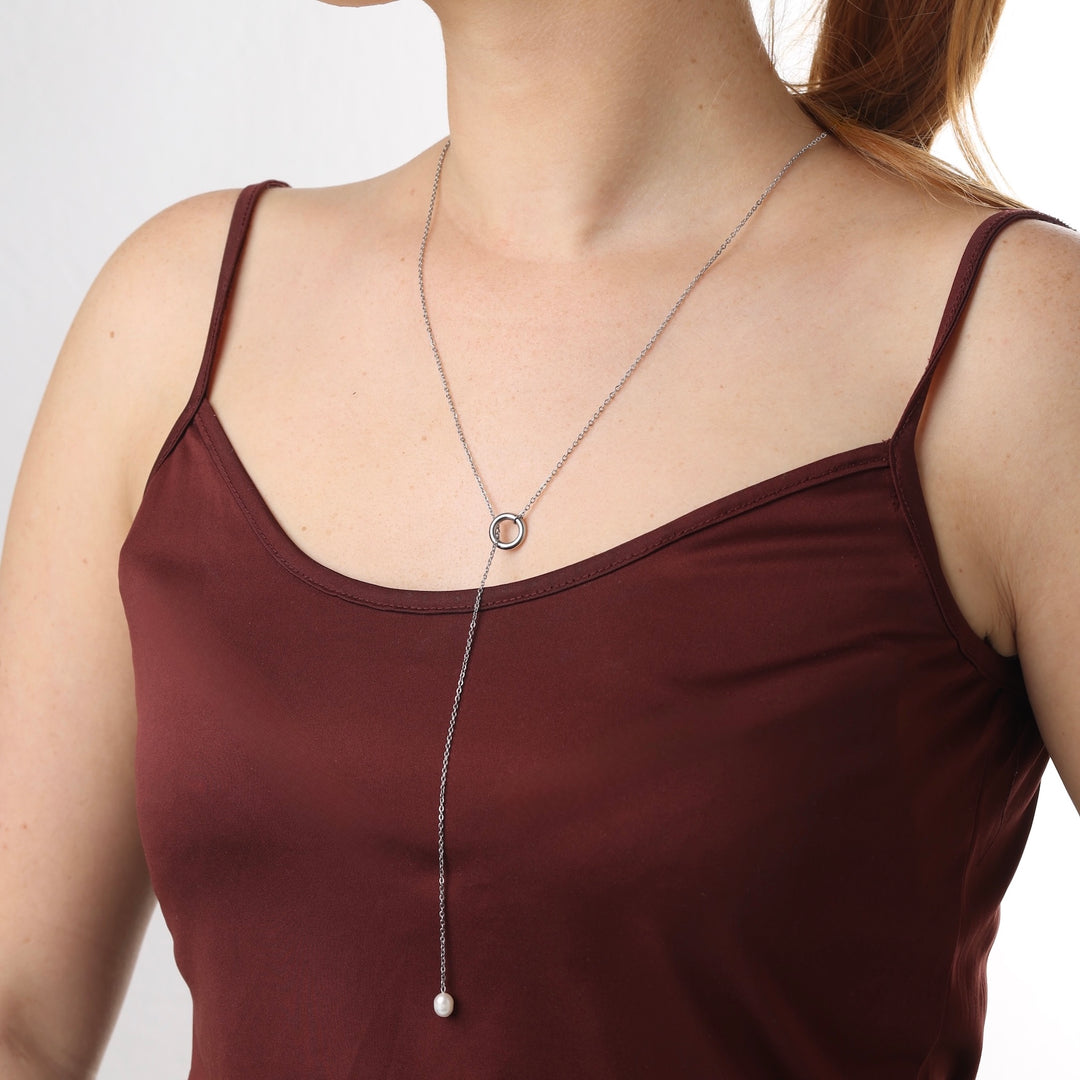 Boel - Collier Lasso Perle Acier Inoxydable