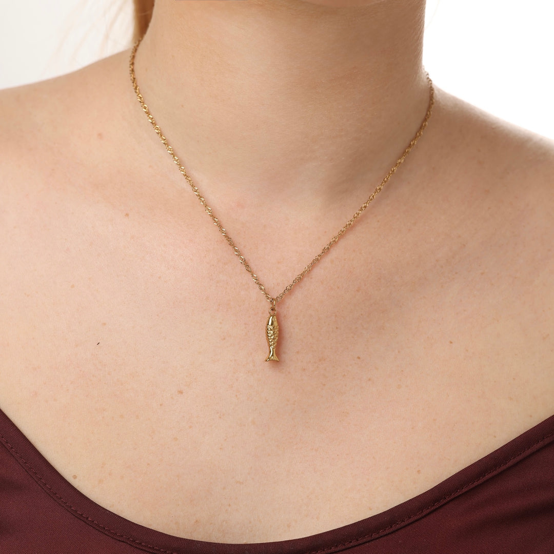 Erna - Collier poisson en acier inoxydable