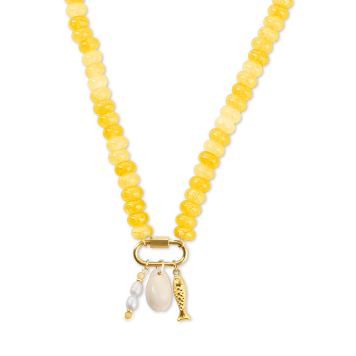 Mon - Collier Perles Océan Acier Inoxydable