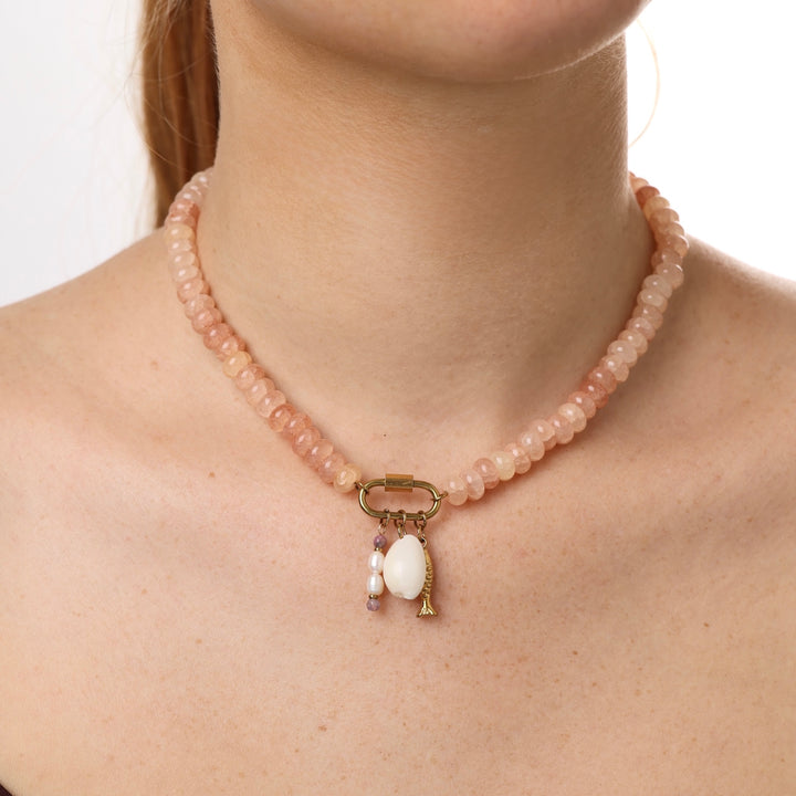 Mon - Collier Perles Océan Acier Inoxydable