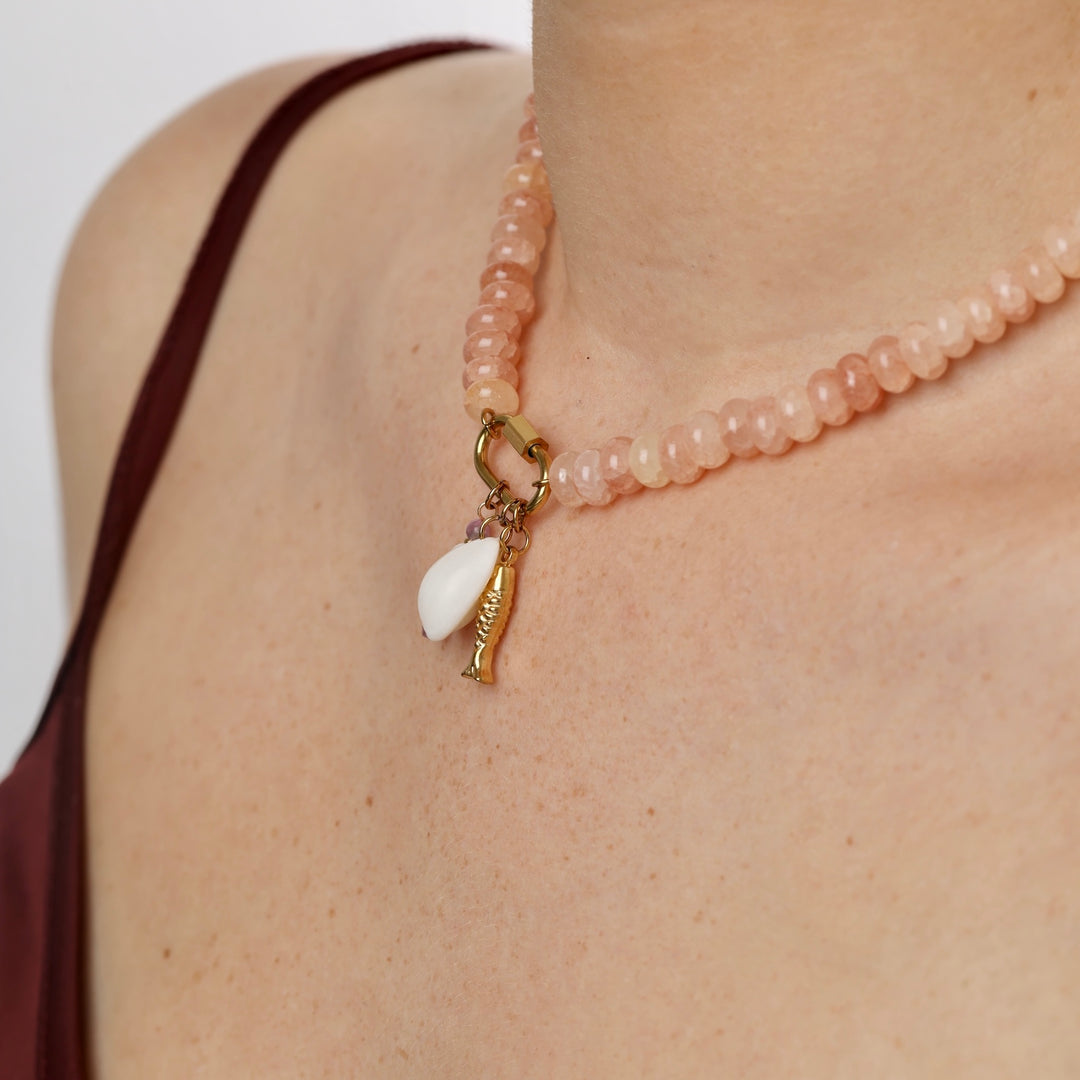 Mon - Collier Perles Océan Acier Inoxydable