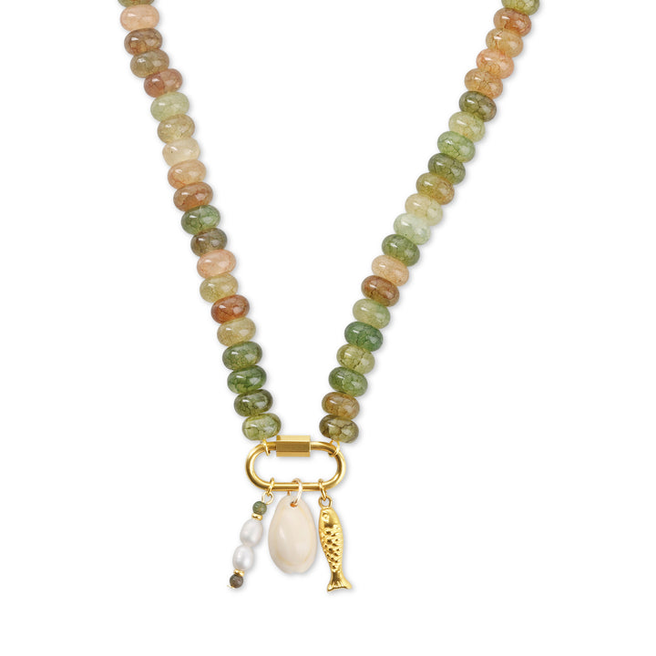 Mon - Collier Perles Océan Acier Inoxydable