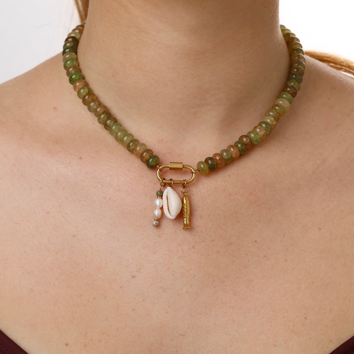 Mon - Collier Perles Océan Acier Inoxydable