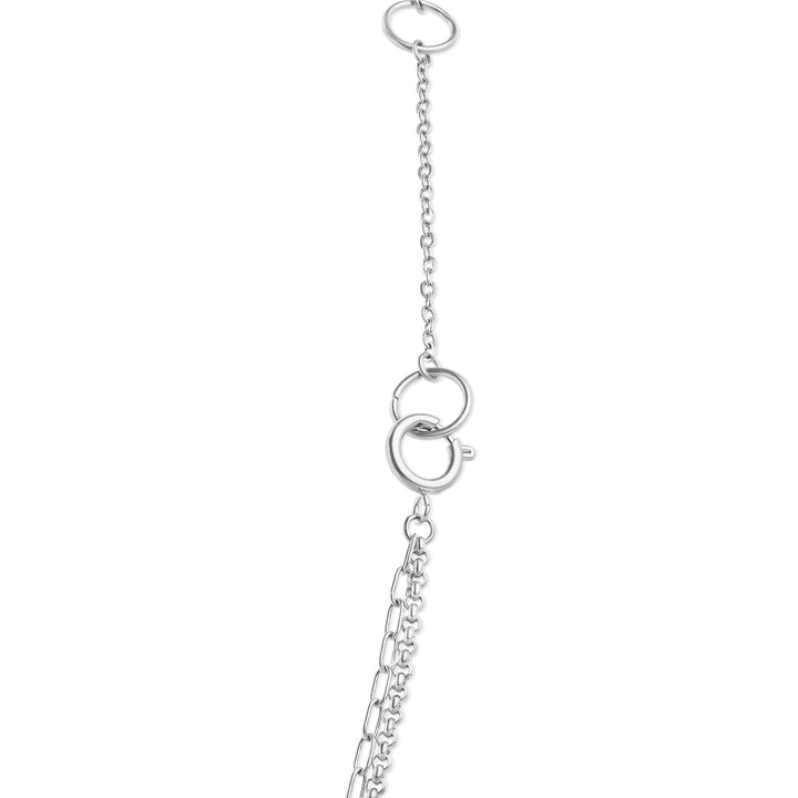 Onyx - Collier à chaînes superposées en acier inoxydable
