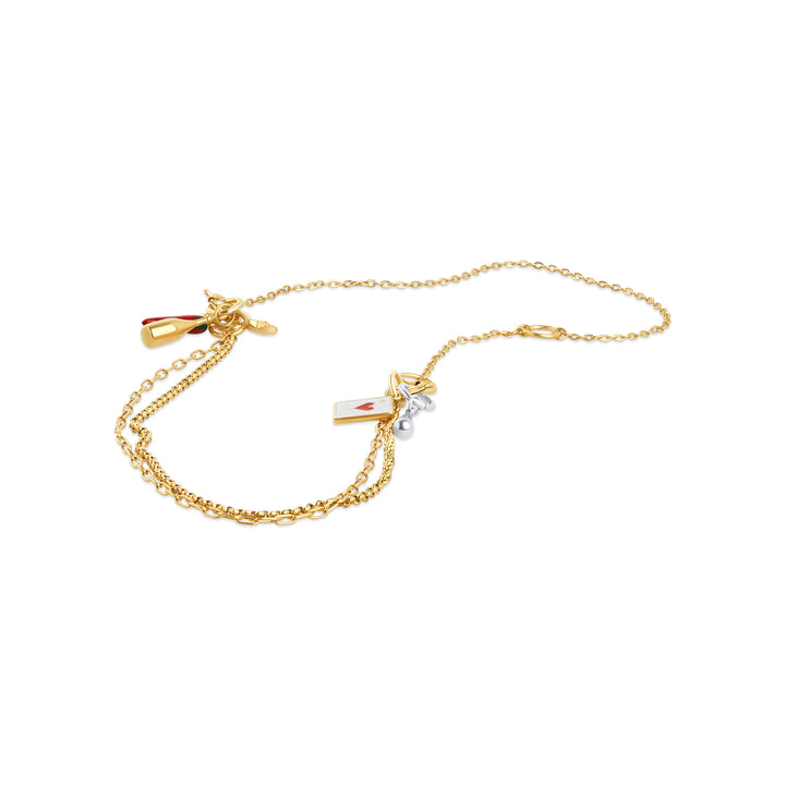 Onyx - Collier à chaînes superposées en acier inoxydable