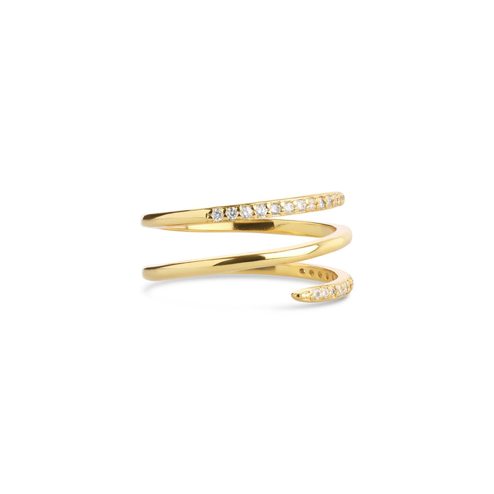 Jada – bague cristal en acier inoxydable, or | Timi of Sweden