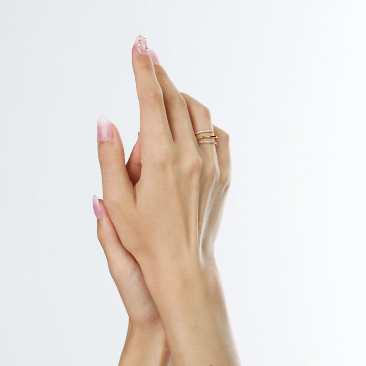 Jada – bague cristal en acier inoxydable, or | Timi of Sweden