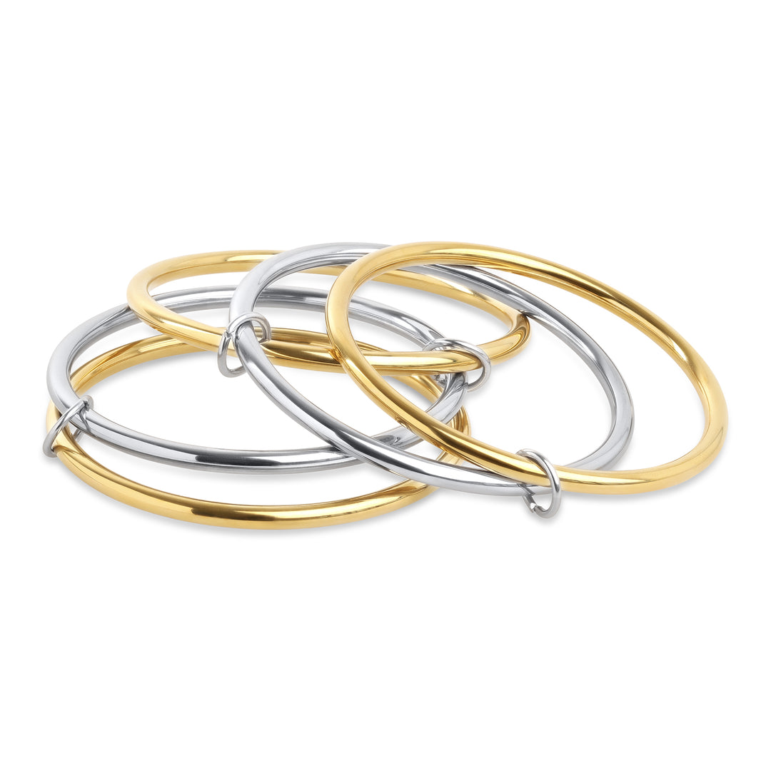 Rory - 5pcs Stacked Bangle Bracelet Stainless Steel