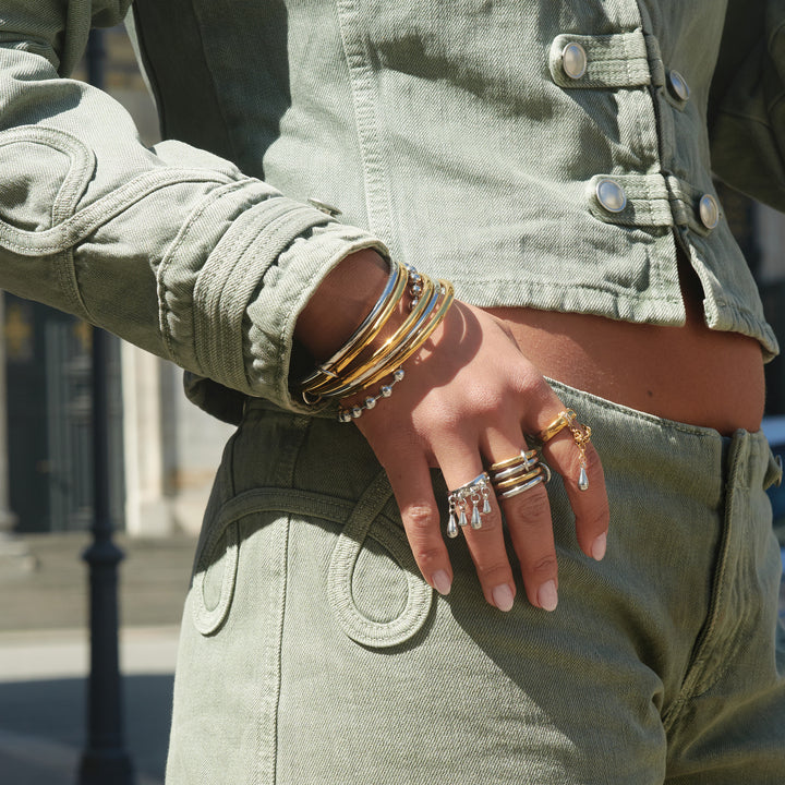 Bliss - Bague Goutte en Acier Inoxydable