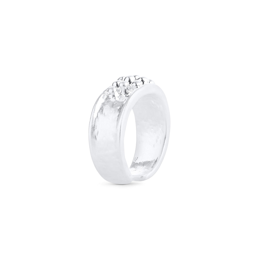 Iben – bague statement en acier inoxydable, argent | Timi of Sweden
