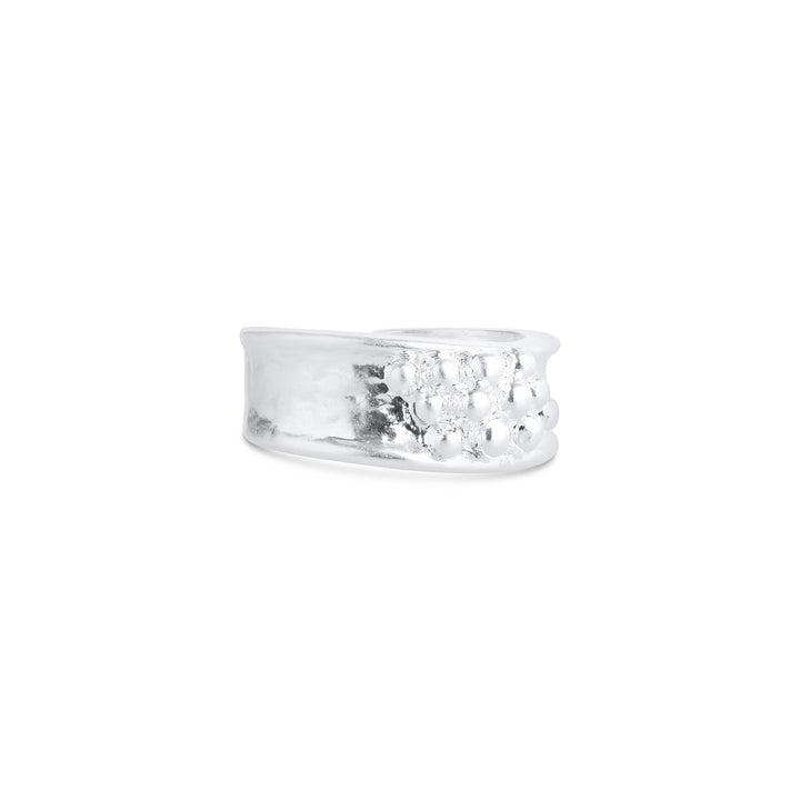 Iben – bague statement en acier inoxydable, argent | Timi of Sweden