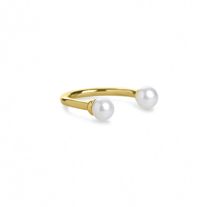 Mirabel – bague perle en acier inoxydable, or | Timi of Sweden