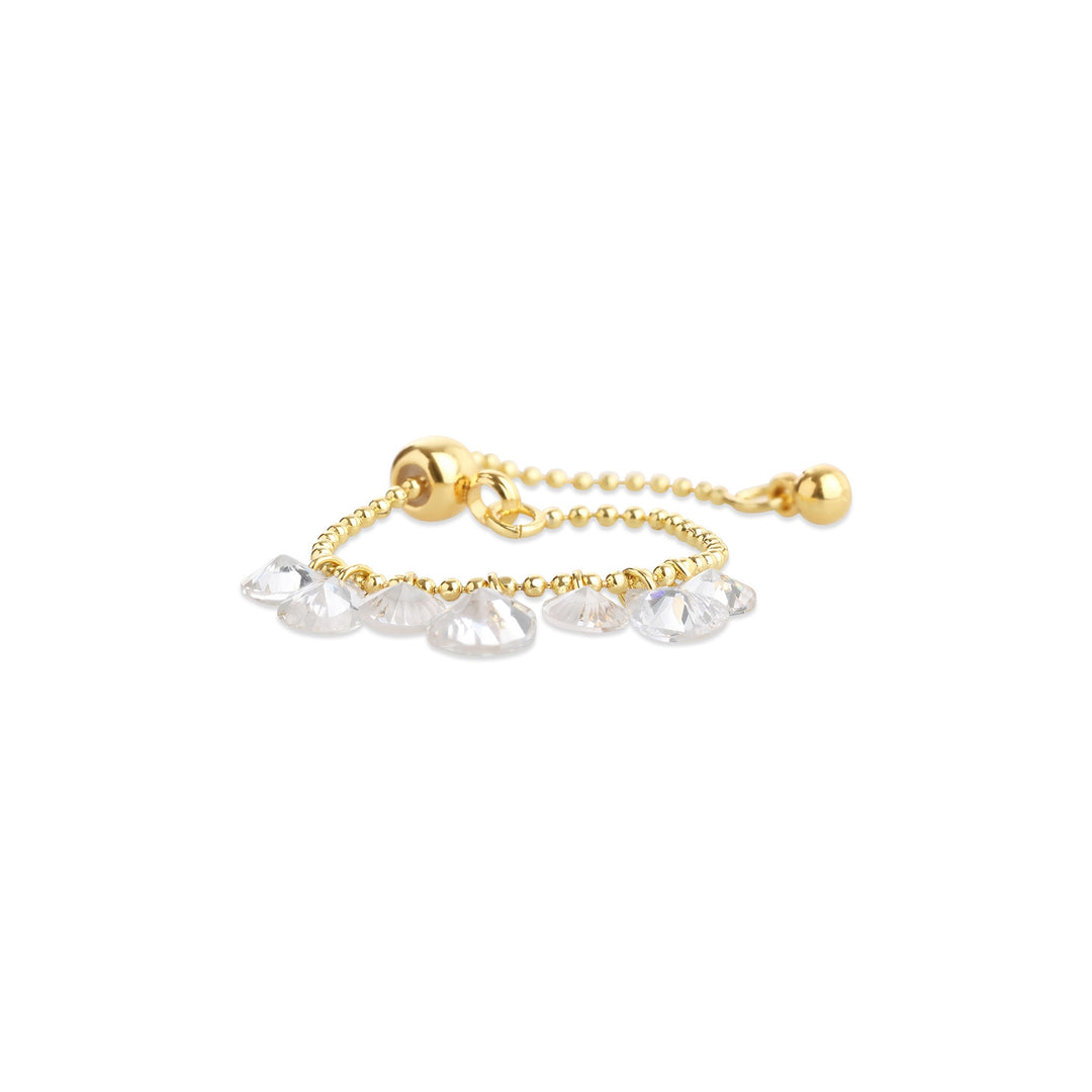 Malie – bague cristal en acier inoxydable, or | Timi of Sweden