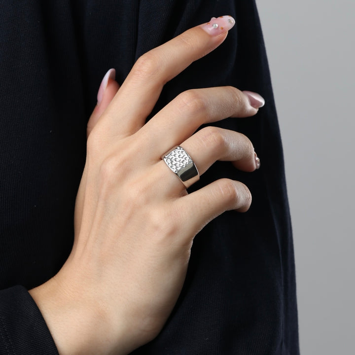 Blythe – chevalière en acier inoxydable, argent | Timi of Sweden