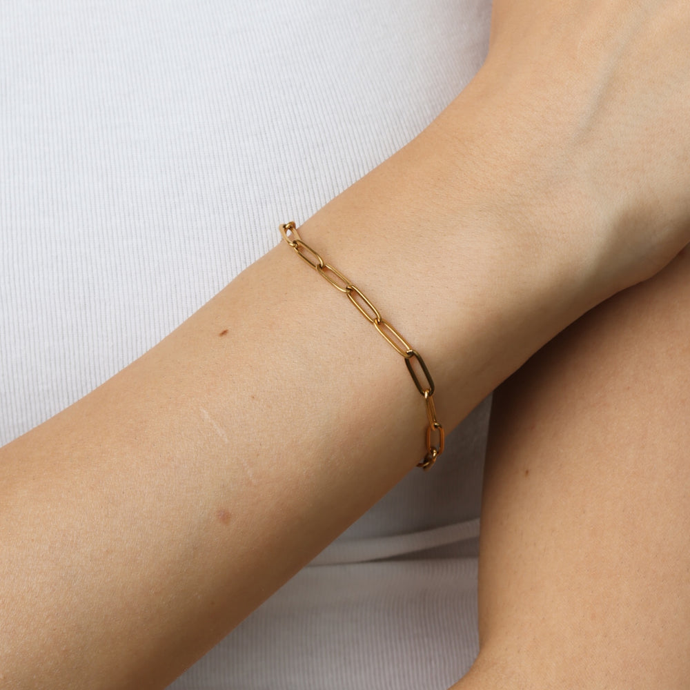 Eira – bracelet maille en acier inoxydable, or | Timi of Sweden