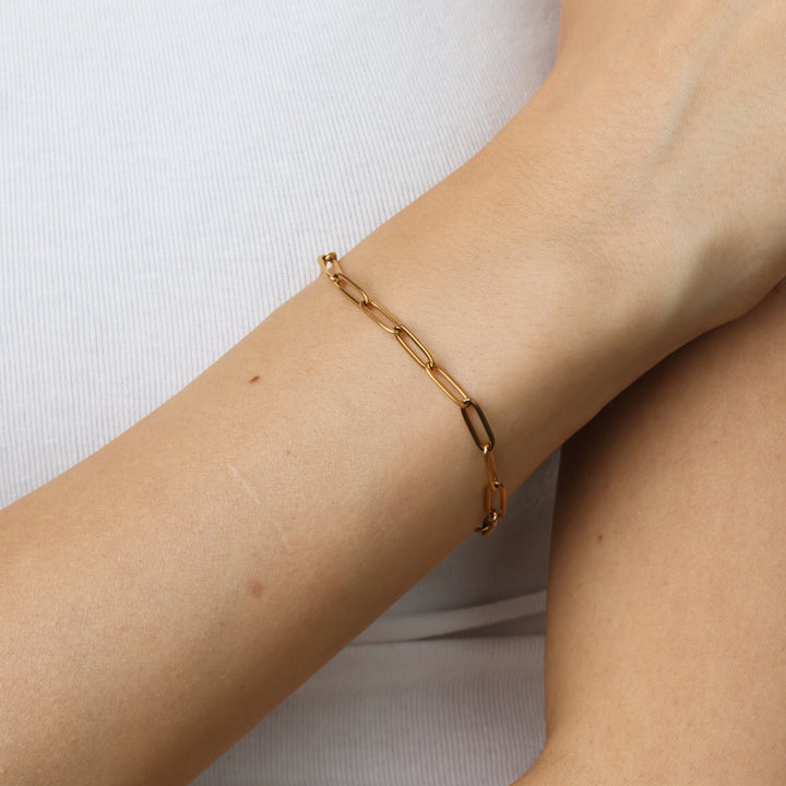 Eira – bracelet maille en acier inoxydable, or | Timi of Sweden