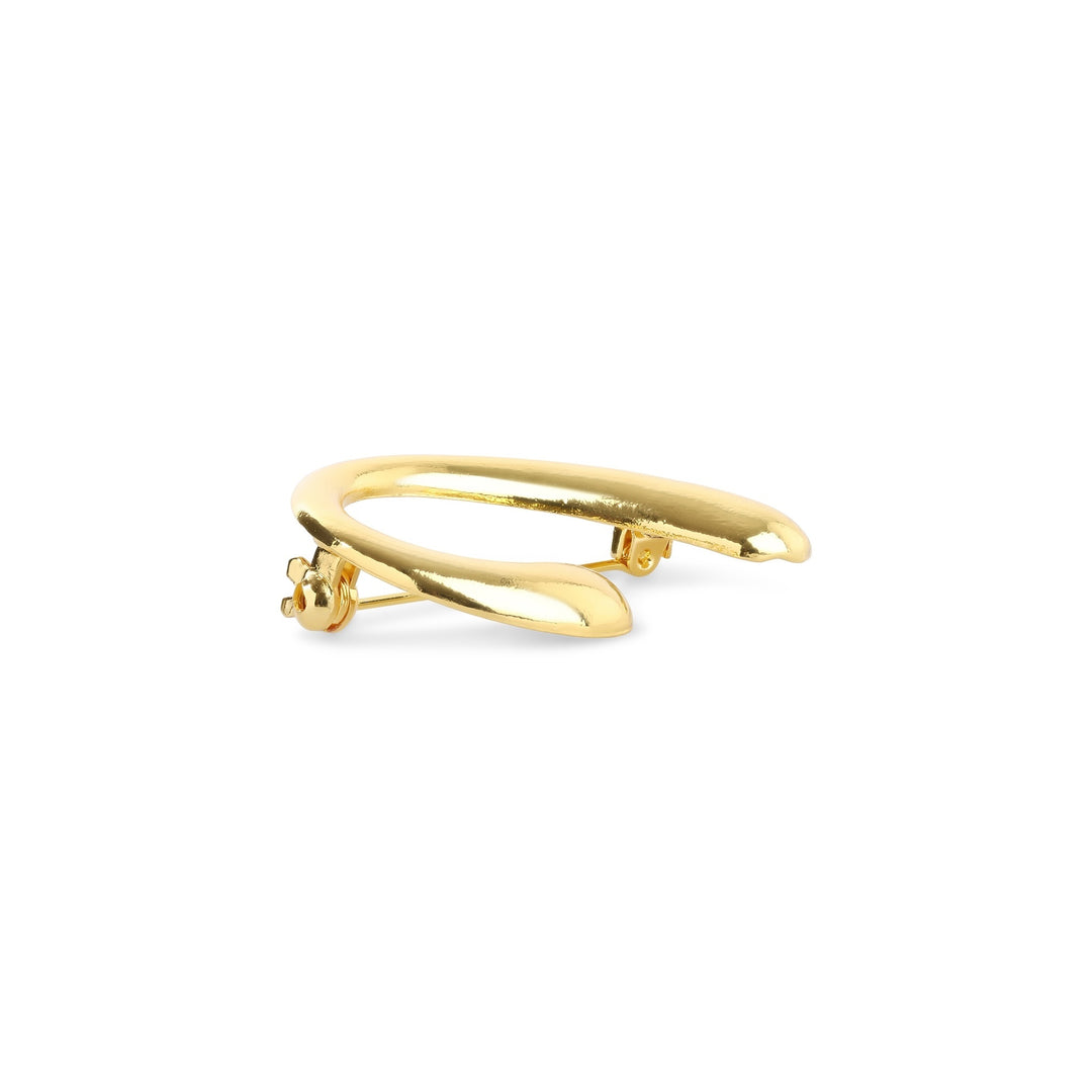 Novelia – sculptural brooch, gold | Timi of Sweden