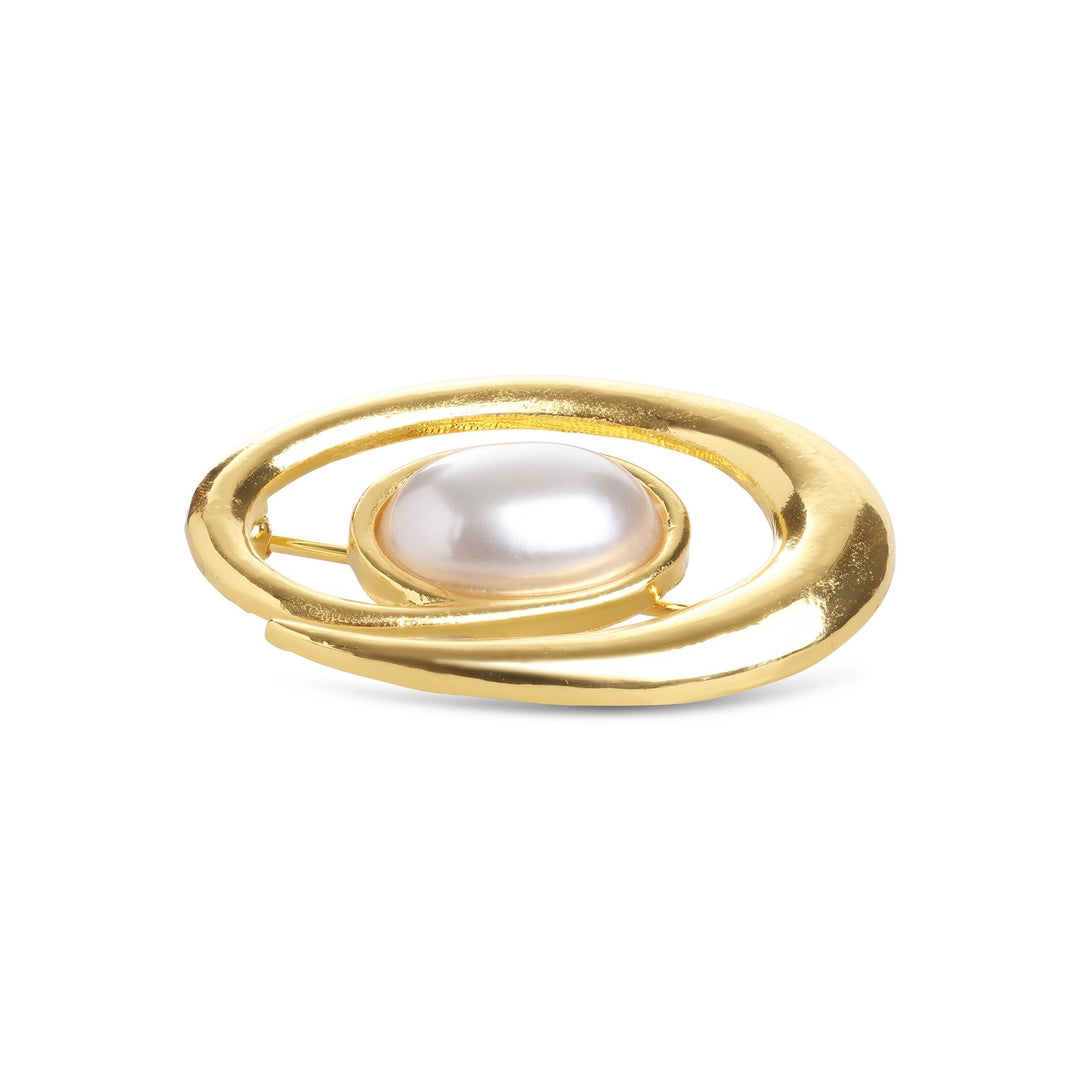 Morgana – broche perle, or | Timi of Sweden