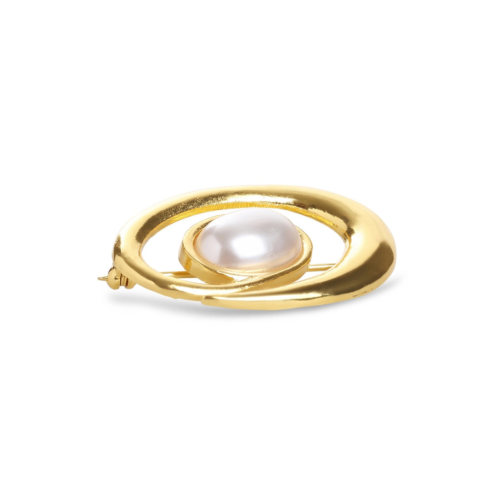 Morgana – broche perle, or | Timi of Sweden