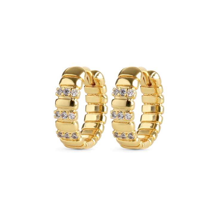 Allyson - Crystal Hoop Earrings