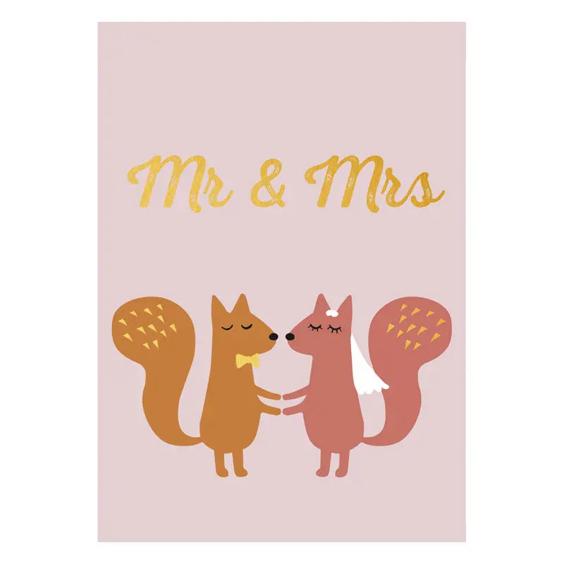 Mr. & Mrs. Gold Postcard