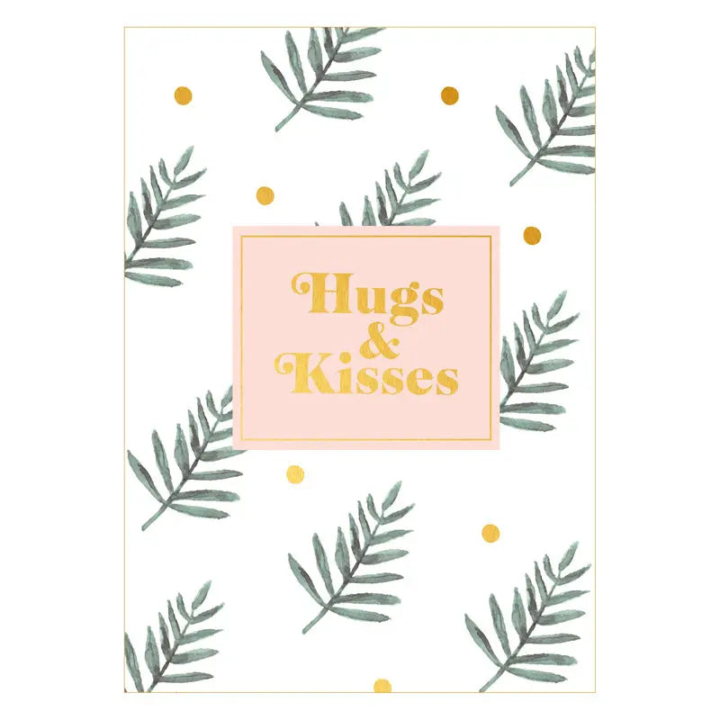 Hugs & Kisses Leaves Postcard