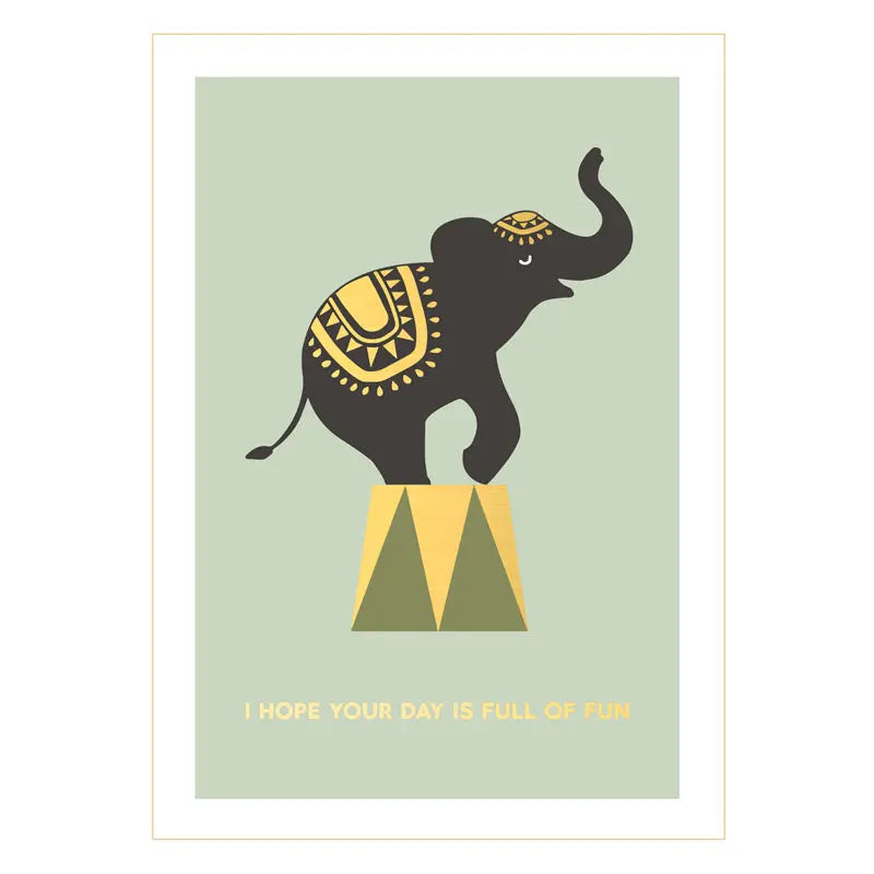 Circus Elephant Postcard