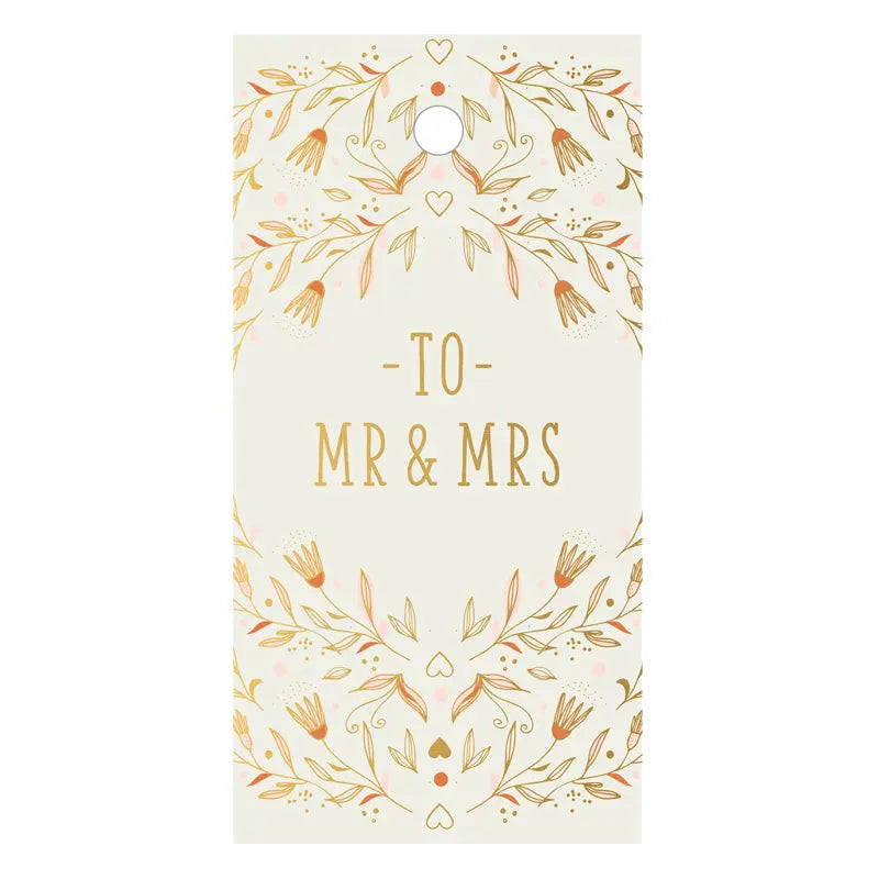 Mr & Mrs Flowers Gift Tag