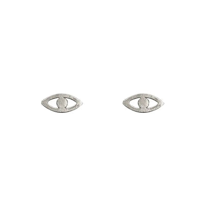 Evil Eye Earrings Silver