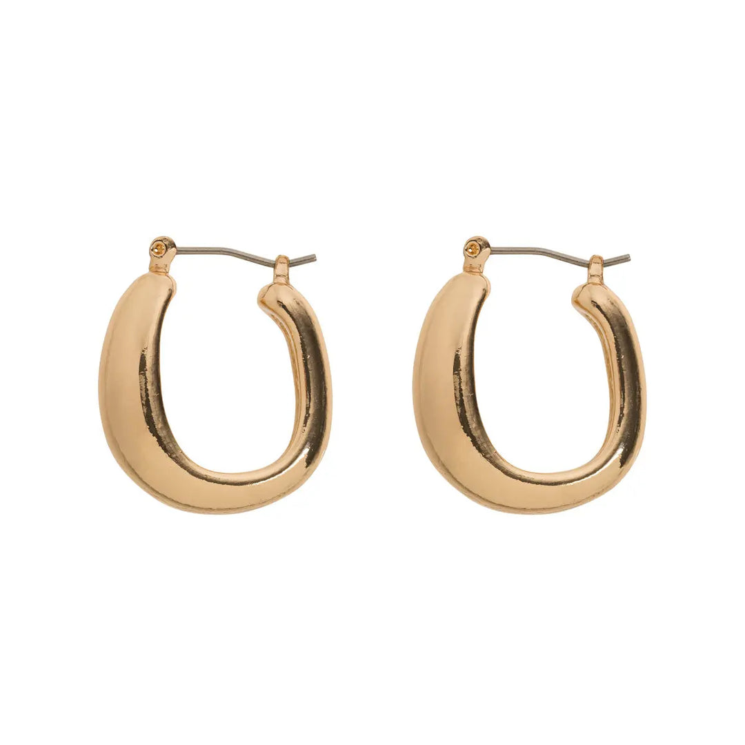 Chunky Oval Hoop Earring