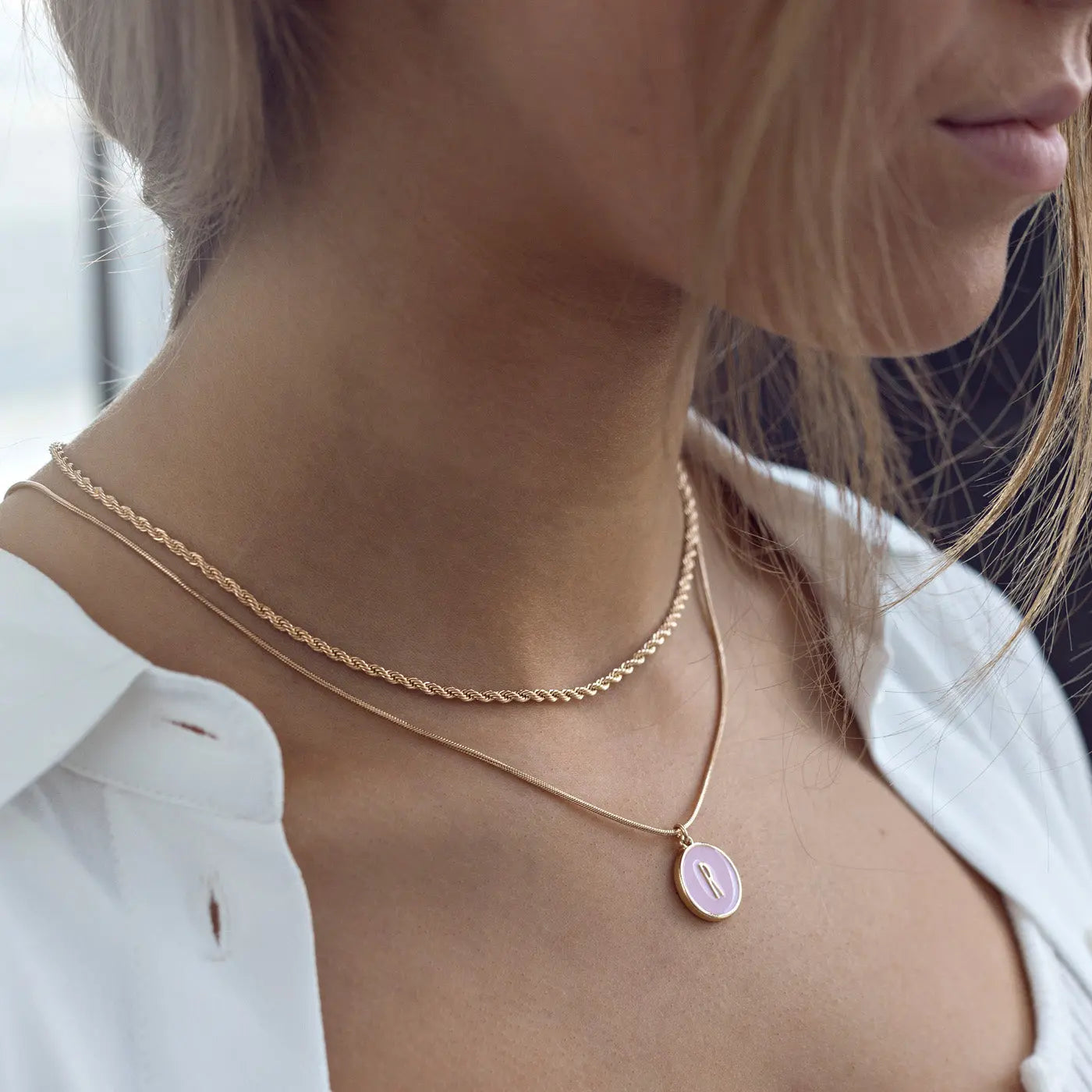 Collier chaîne torsadée