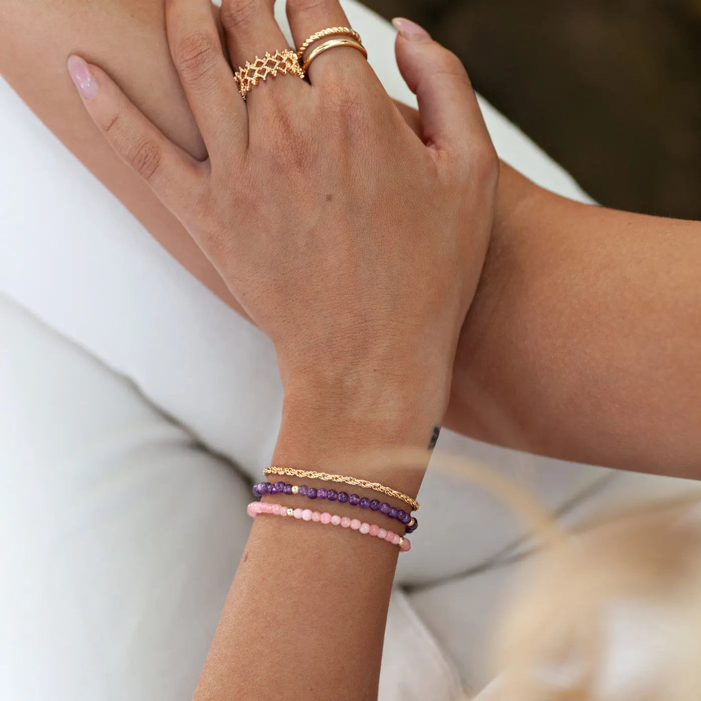 Bracelet chaîne torsadée