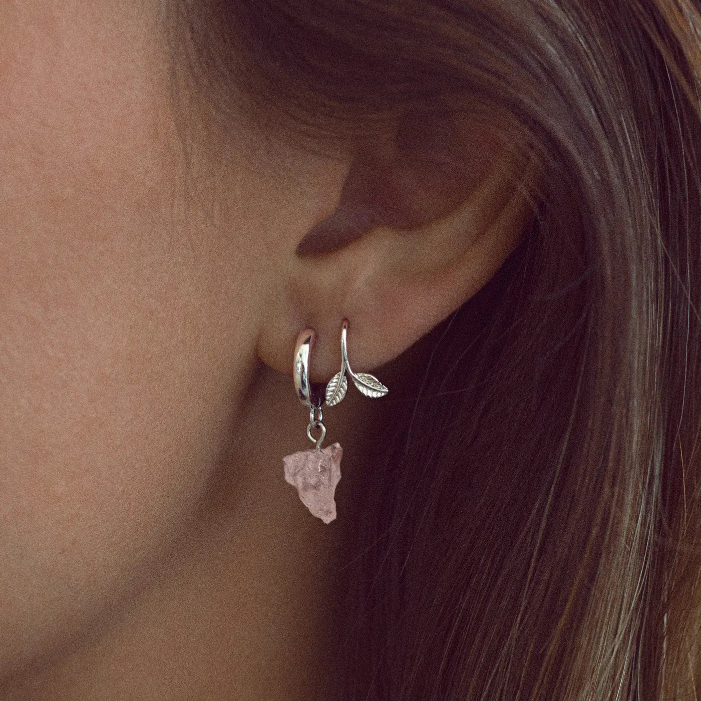 Boucles d'oreilles feuille délicate