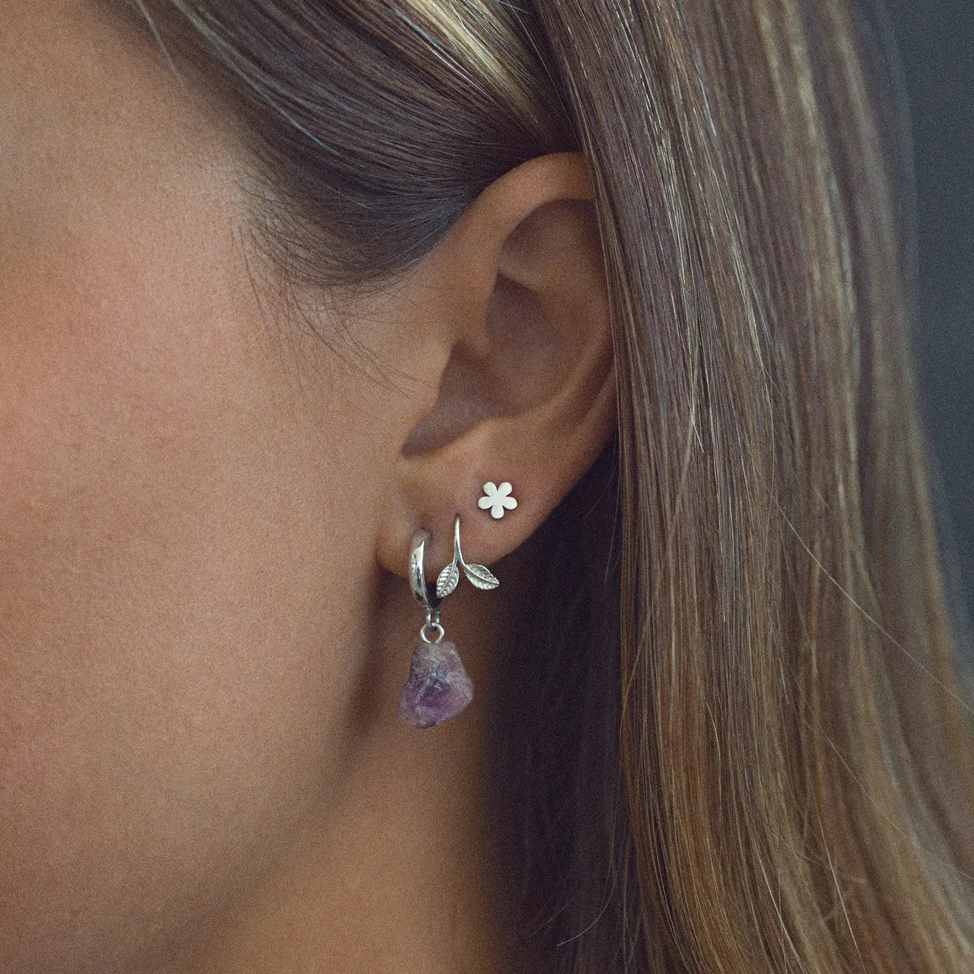 Boucles d'oreilles feuille délicate