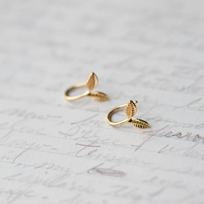 Boucles d'oreilles feuille délicate