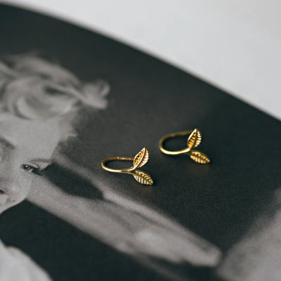 Boucles d'oreilles feuille délicate