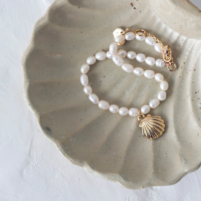 Bracelet Coquillage Sirène et Perle