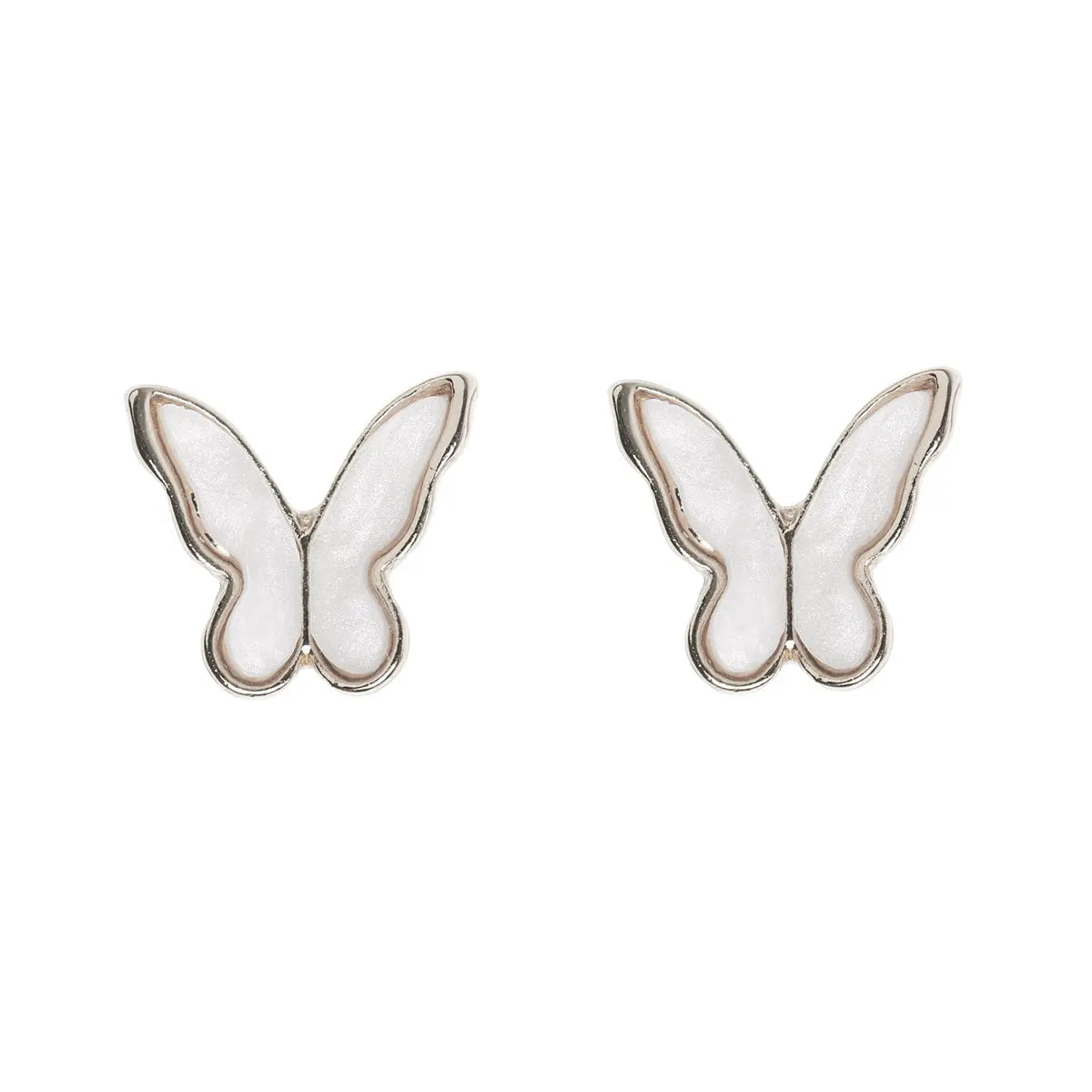 Butterfly Stud Earrings Silver