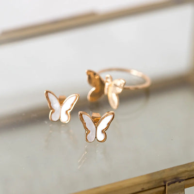 Boucles D'oreilles Tige Papillon
