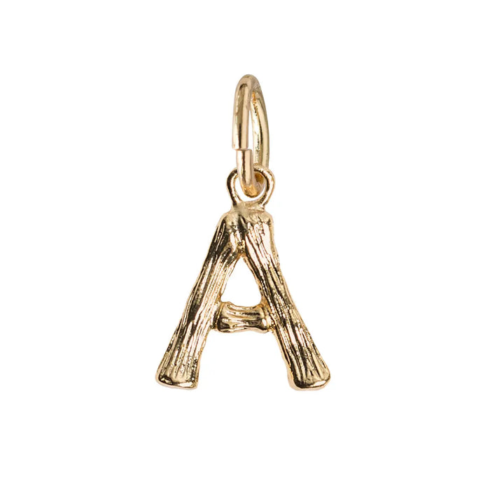 Bamboo letter pendent A