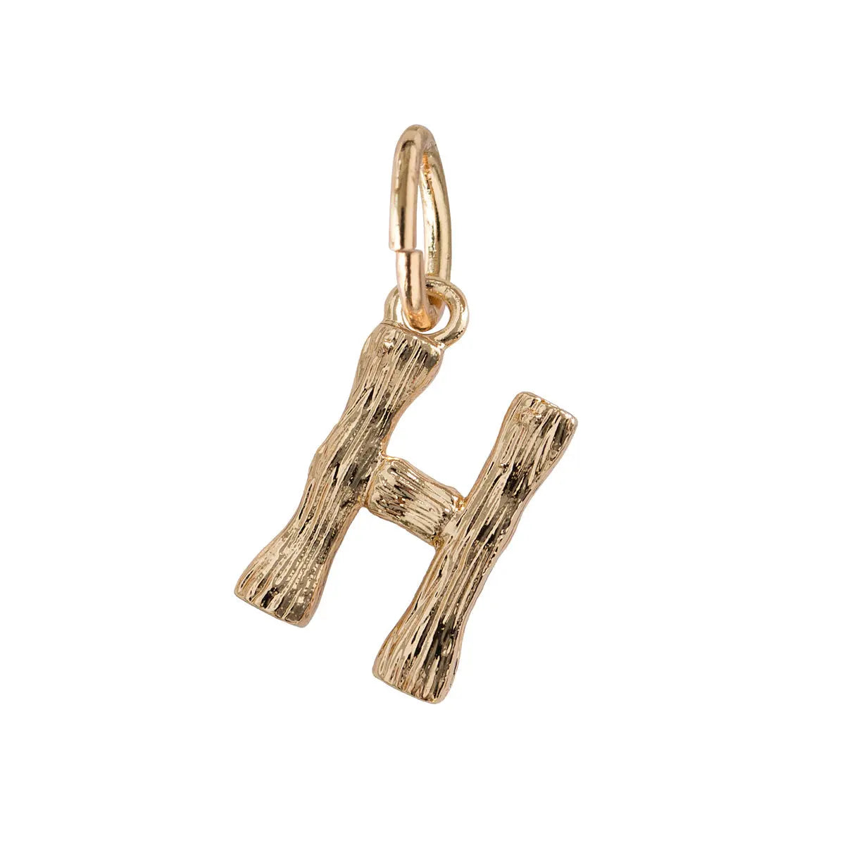 Bamboo letter pendent H