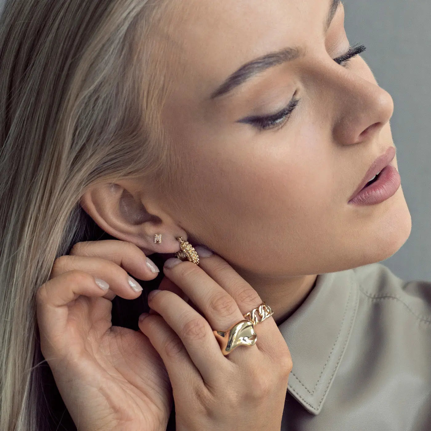 boucle d'oreille épaisse pétillante