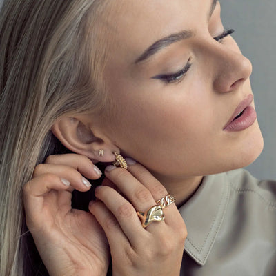 boucle d'oreille épaisse pétillante