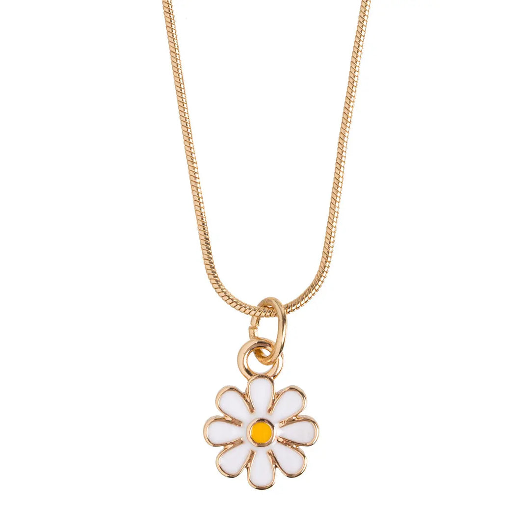 Enamel Daisy Necklace