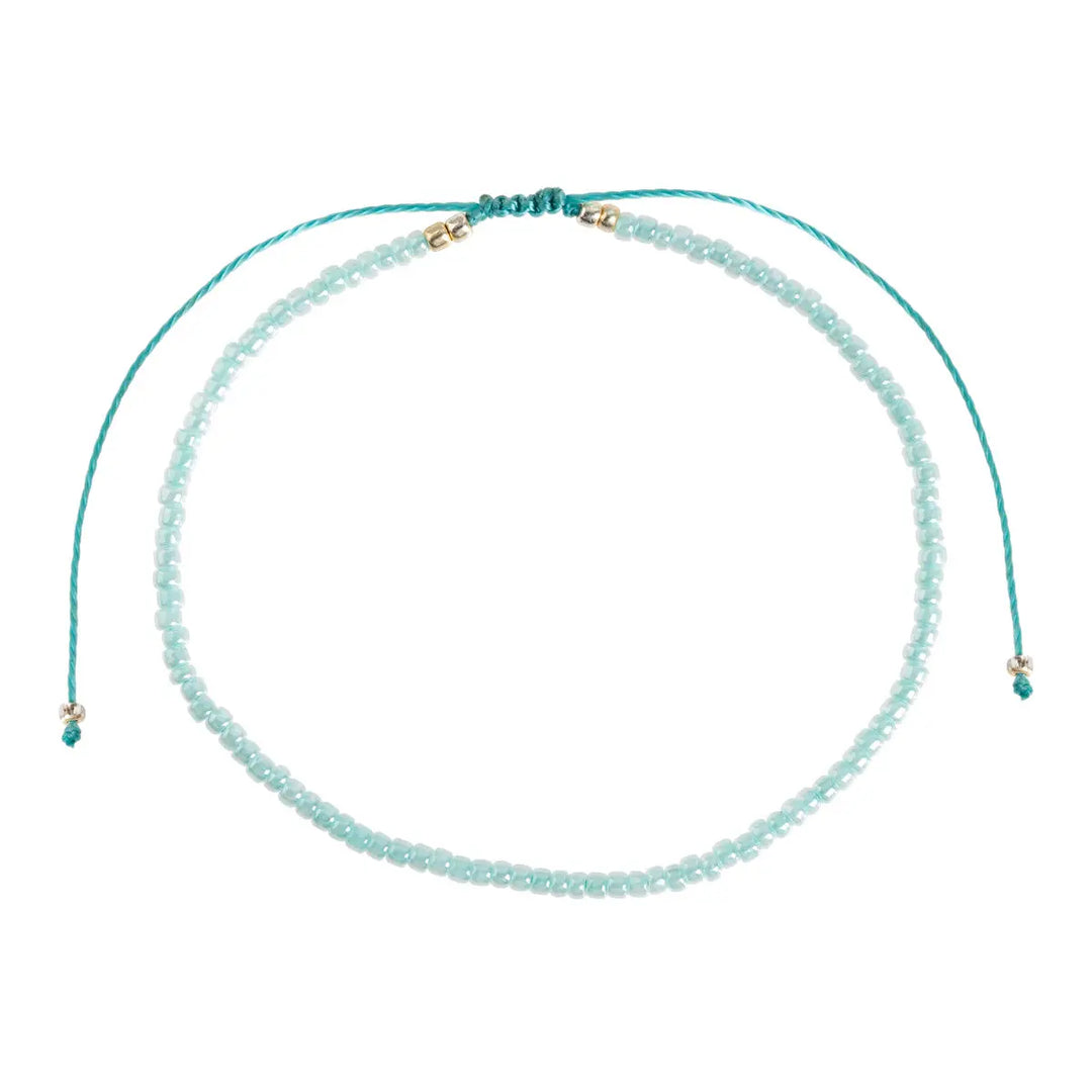 Delicate Bead Bracelet - Blue | Summer