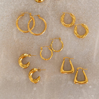 Boucles d'oreilles créoles épaisses