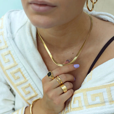 Collier Serpent Plat